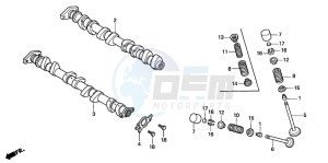 CBR600F4 drawing CAMSHAFT/VALVE