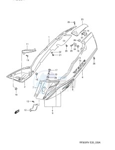 RF900R (E28) drawing FRAME COVER (MODEL S)