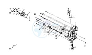 GTS 125 EFI drawing CRANKCASE RIGHT / START MOTOR