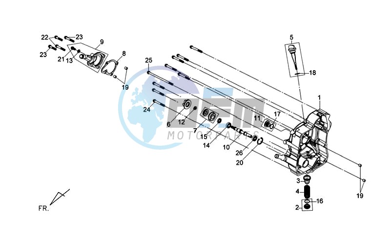 CRANKCASE RIGHT / START MOTOR