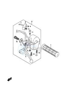 LT-Z50 drawing LH HANDLE LEVER