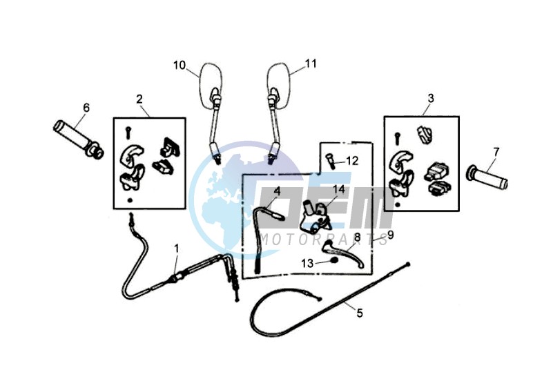 MIRRORS / CABLES / BRAKE LEVER