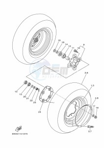 YFZ450R (BW2V) drawing FRONT WHEEL