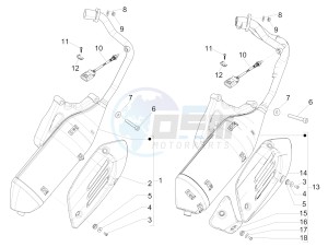 Sprint 125 4T 3V ie (APAC) (CAPH, EX, RK, TW, VT) drawing Silencer