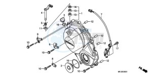 CBR600RR9 UK - (E / MME) drawing RIGHT CRANKCASE COVER (CBR600RR9,A/RA9,A)