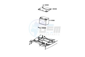 AGILITY DELIVER 50cc drawing Battery