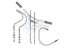 DXR QUAD - 250 cc drawing HANDLEBAR-DRIVE CONTROLS DRUM BRAKE