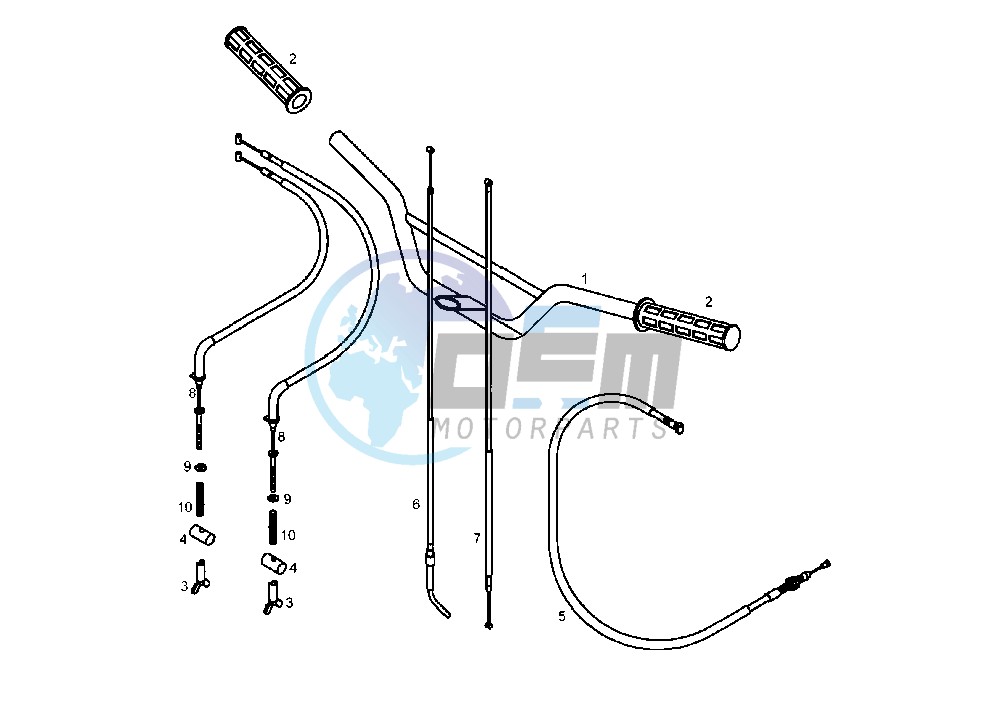 HANDLEBAR-DRIVE CONTROLS DRUM BRAKE