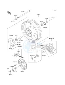 ZX 750 P [NINJA ZX-7R] (P5-P8) [NINJA ZX-7R] drawing REAR WHEEL_CHAIN