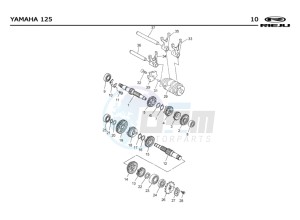 RS2-125-MATRIX-PRO-GREEN drawing GEARBOX  Yamaha 125 4t Euro 2