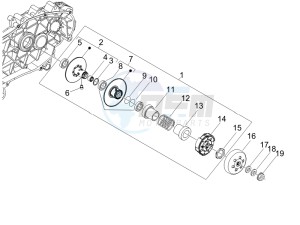 MP3 400 ie mic (USA) USA drawing Driven pulley