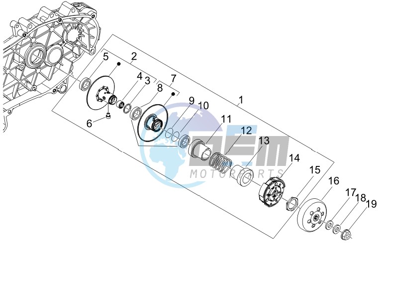 Driven pulley