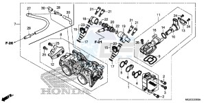 CB500FAE CB500F ABS UK - (E) drawing THROTTLE BODY