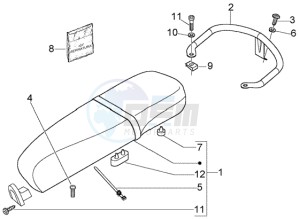 LX 50 4T U.S.A. drawing Saddle