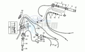 California III 1000 Carburatori Carenato Carburatori Carenato drawing Handlebar - controls