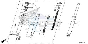 SH300AE SH300AE UK - (E) drawing FRONT FORK