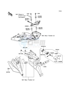 VERSYS_ABS KLE650DCF XX (EU ME A(FRICA) drawing Taillight(s)