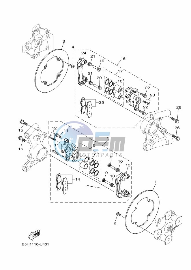 REAR BRAKE CALIPER