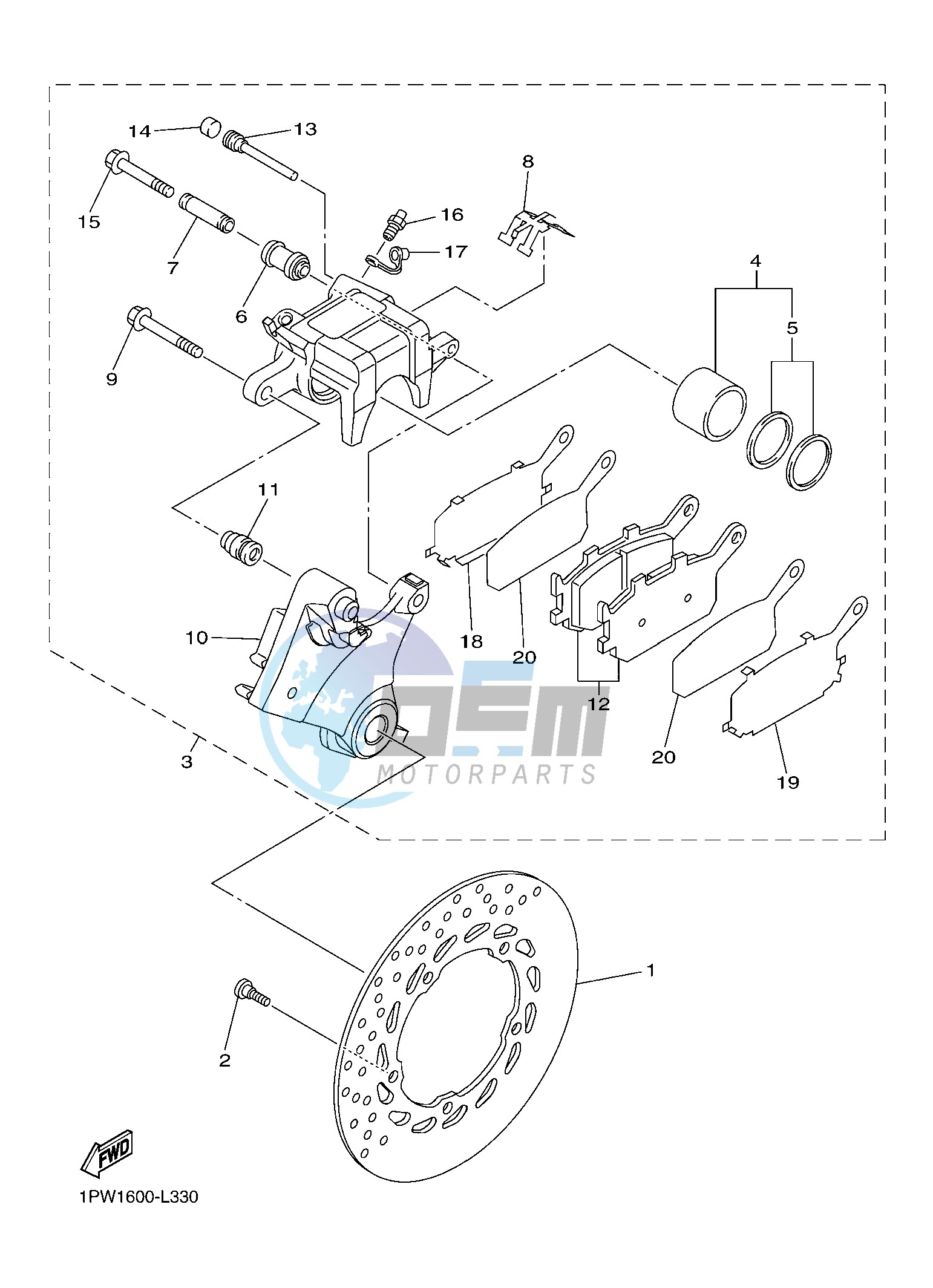 REAR BRAKE CALIPER