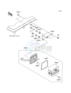 MULE_610_4X4 KAF400ADF EU drawing Taillight(s)