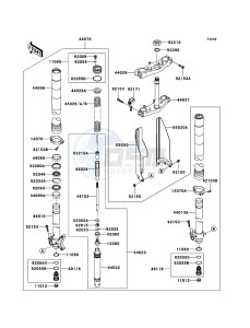 KX125 KX125-M3 EU drawing Front Fork