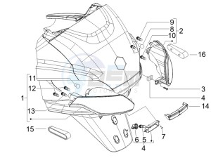 MP3 250 (USA) USA drawing Tail light - Turn signal lamps