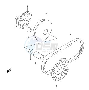 AY50 (P19) katana drawing TRANSMISSION (1) (MODEL AY50WR K2, SEE NOTE)