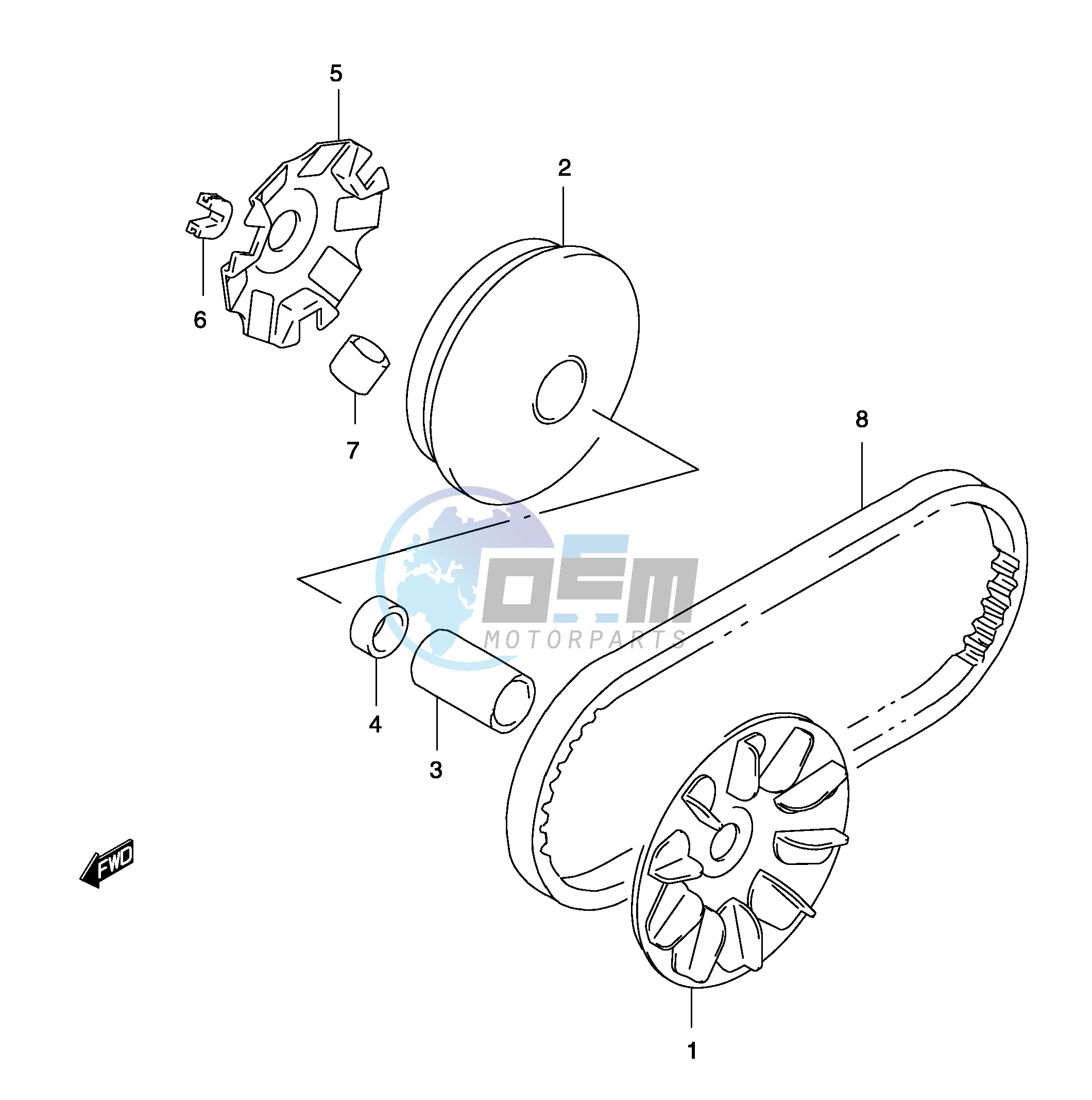 TRANSMISSION (1) (MODEL AY50WR K2, SEE NOTE)