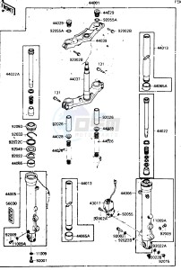 ZX 600 C [NINJA 600R] (C1-C2) [NINJA 600R] drawing FRONT FORK