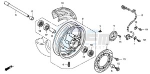 FJS600D 400 SILVER WING drawing FRONT WHEEL