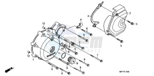 XL700VAB TRANSALP E drawing LEFT CRANKCASE COVER