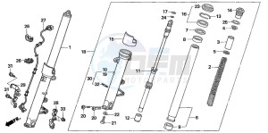 CB1300S CB1300SUPERBOLD'OR drawing FRONT FORK