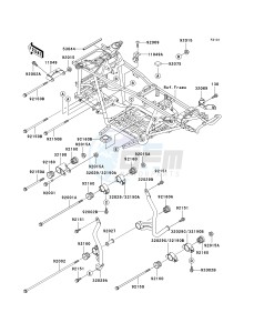 KVF 400 A [PRAIRIE 400 4X4] (A2) [PRAIRIE 400 4X4] drawing FRAME FITTINGS