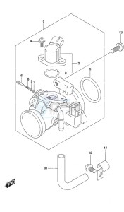 DF 9.9B drawing Throttle Body Non-Remote Control