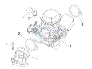 Runner 200 VXR 4t e3 drawing Carburettor assembly - Union pipe