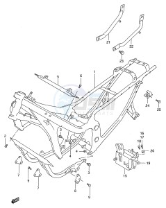 GSX600F (E28) Katana drawing FRAME (MODEL J K L M N P)