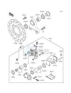 ZX 750 J [NINJA ZX-7] (J1-J2) [NINJA ZX-7] drawing REAR CALIPER