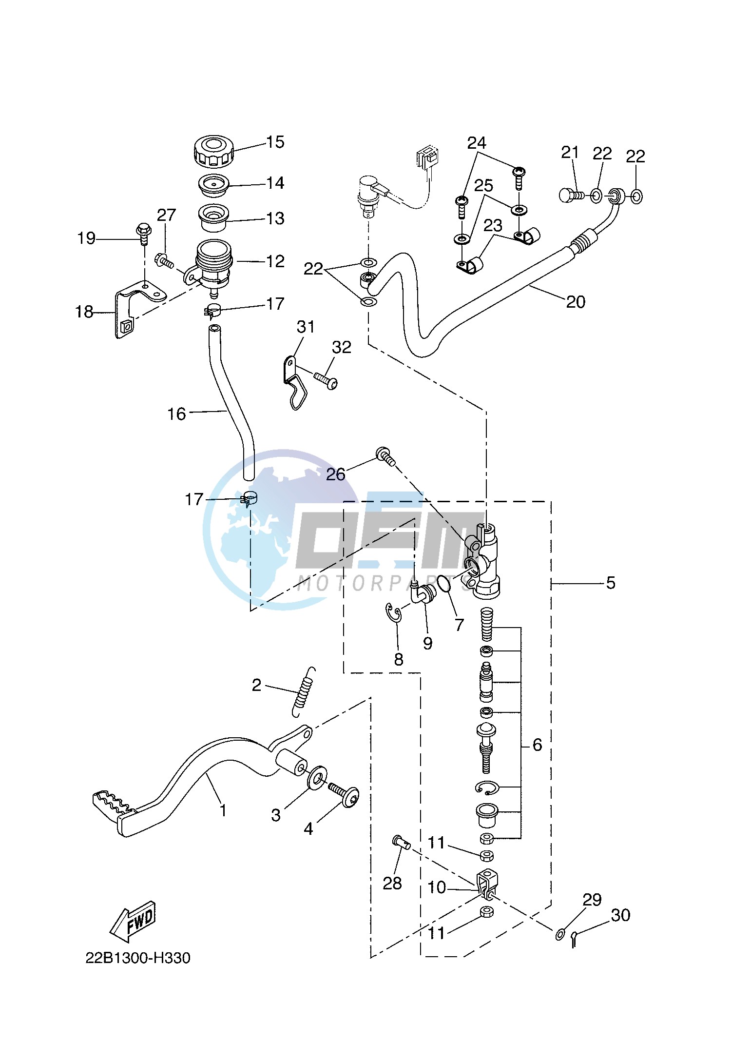 REAR MASTER CYLINDER