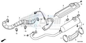 TRX420FE1G TRX420 Europe Direct - (ED) drawing EXHAUST MUFFLER