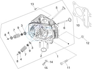 LX 50 4T drawing Head unit - Valve