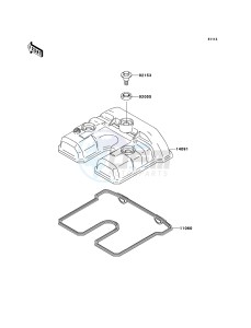 KLX250 KLX250SDF XX (EU ME A(FRICA) drawing Cylinder Head Cover