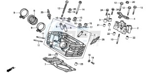 NV600C 400 drawing CYLINDER HEAD (REAR)