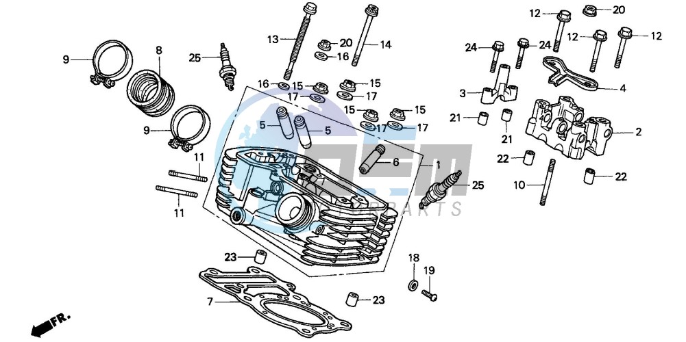 CYLINDER HEAD (REAR)