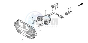 CBR600F3 drawing TAILLIGHT