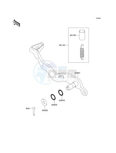 KLX 300 A [KLX300R] (A6F-A7A) A6F drawing BRAKE PEDAL