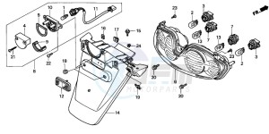 NSS250 JAZZ drawing TAILLIGHT/REAR FENDER