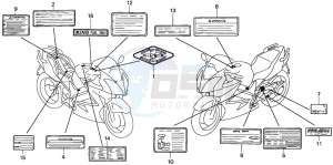 VFR800 drawing CAUTION LABEL