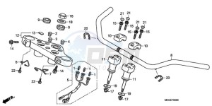 VT750CA9 UK - (E / MKH ST) drawing HANDLE PIPE/TOP BRIDGE