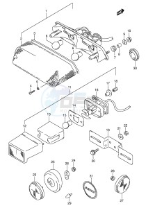 DR800S (E4) drawing REAR COMBINATION LAMP (MODEL M N P R S)