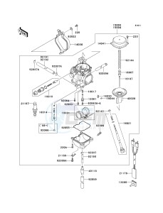 KVF 360 B [PRAIRIE 360] (B6F-B9F) B7F drawing CARBURETOR